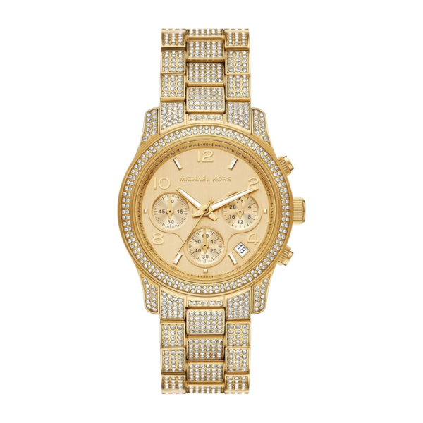 Michael Kors Runway Pavé Gold-Tone Watch