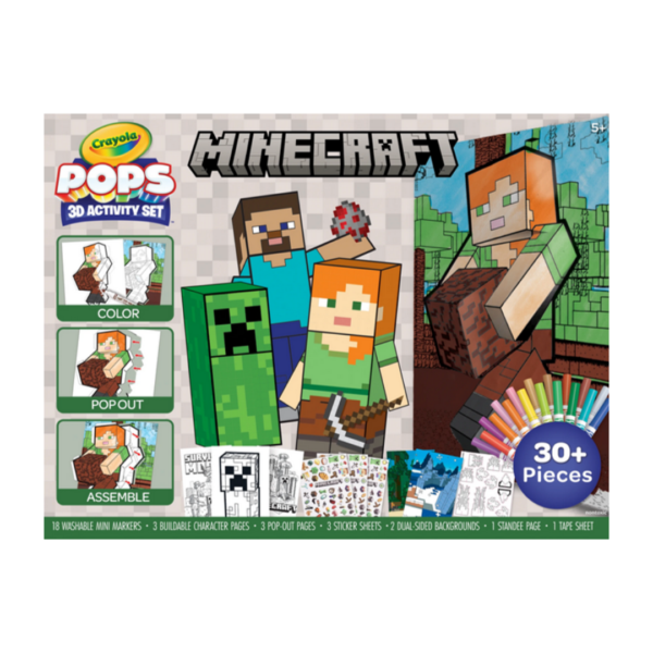 Crayola POPs 3D Activity Set, Minecraft