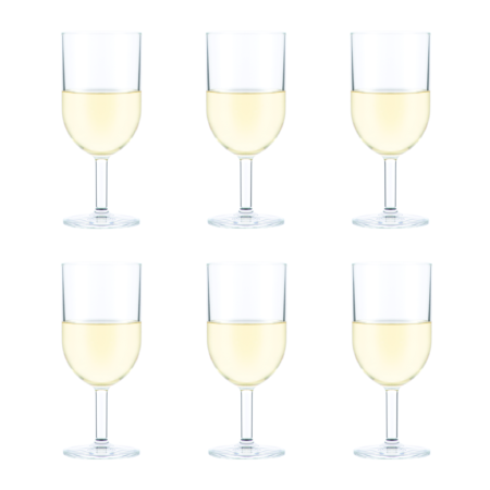 Bodum Oktett 6-Pack 8 oz Shatterproof White Wine Glasses