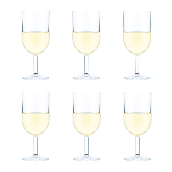 Bodum Oktett 6-Pack 8 oz Shatterproof White Wine Glasses