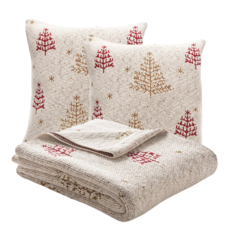 Brunelli Mouna Cream Throw & Cushions Set