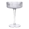 Brilliant 4-Piece Ribbed Cocktail Coupe Glass