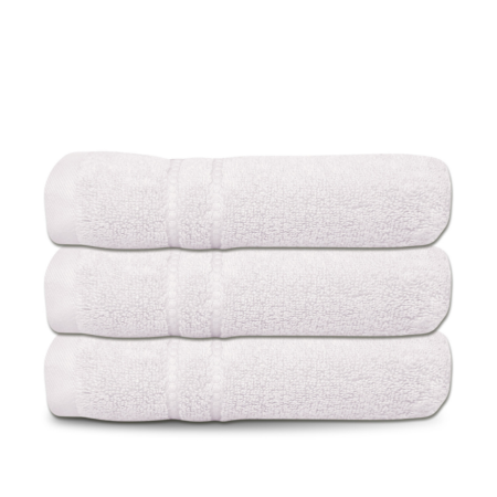 Cuddle Down Portofino Set of 3 Bath Towels - White