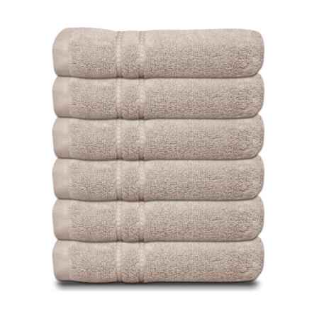 Cuddle Down  Portofin  Zero Twist Ring Spun Cotton Hand Towel Set of 6