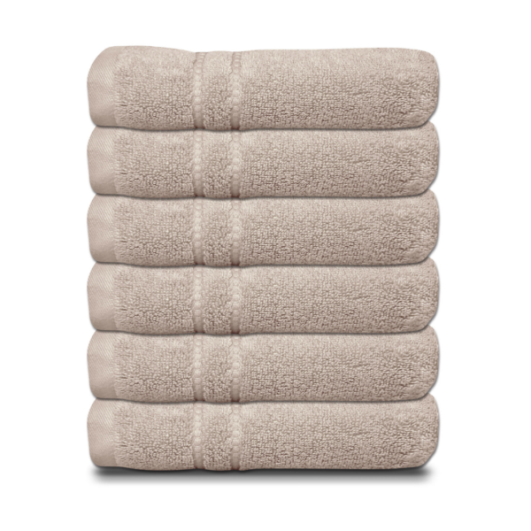 Cuddle Down  Portofin  Zero Twist Ring Spun Cotton Hand Towel Set of 6