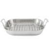 Martha Stewart 16-inch Triply Stainless Steel Roasting Pan with Flat Rack