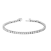 Hemsleys Collection 14KW Single Round Illusion Diamond Tennis Bracelet
