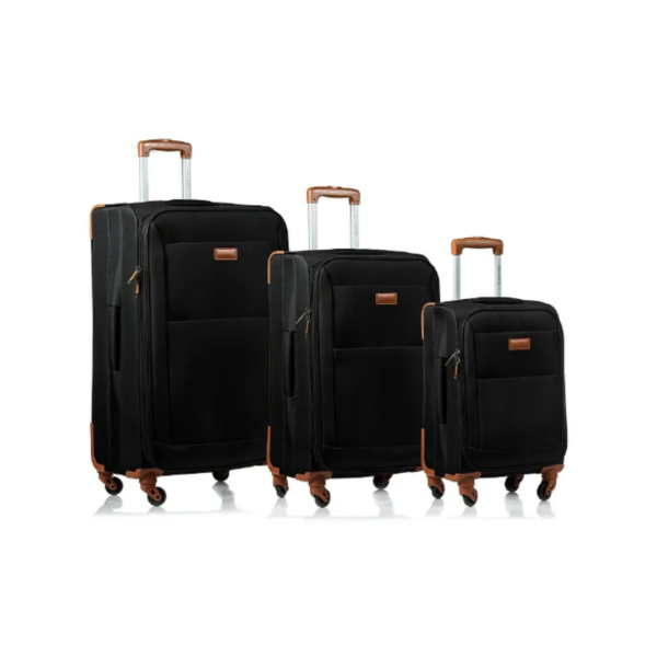 Champs Classic collection 3-piece Softside Luggage set in Black