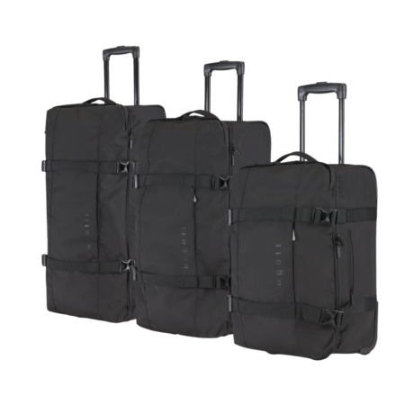 Bugatti Denver 3 Piece Duffle on Wheels in Black