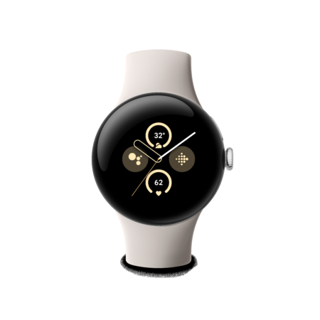 Google Pixel Watch 2 - silver with white band
