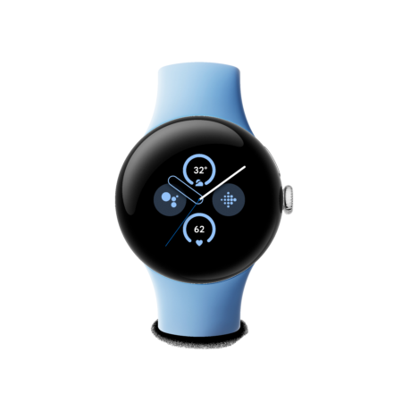 Google Pixel Watch 2 - silver with blue band
