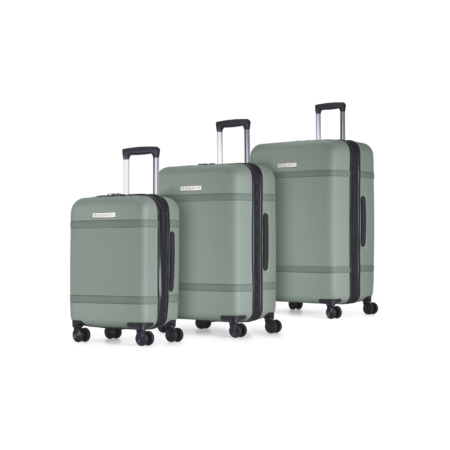 Bugatti Wellington 3 Piece Hard Side Luggage Set in Green