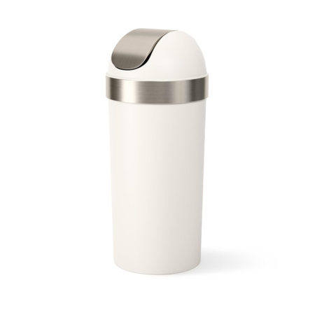 Umbra Venti 16-Gallon Trash Can With Swing Top Lid - Sand