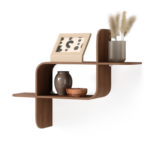 Umbra Montage Wall Shelf - Light Walnut