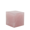 B, Halfmoon Cube Crystal Small - Rose Quartz