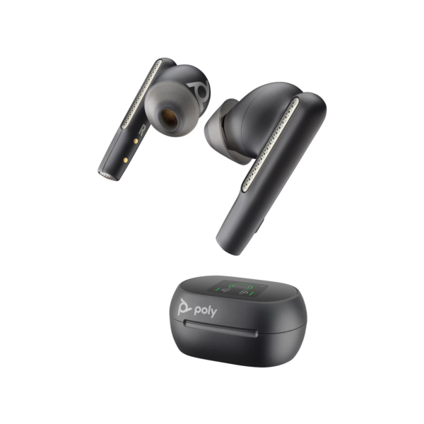 Poly Voyager Free 60+ Touch Charge Earbuds - Carbon Black