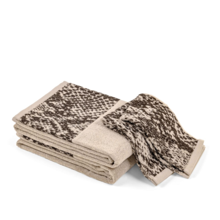 Talesma LASA Home Snake 4 Piece Towel Set - Brown