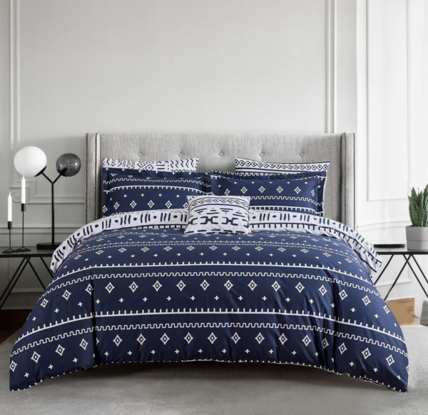 North Home Mason 220Tc Cotton 4 Piece Printed D/C Set - King