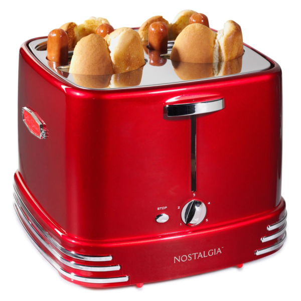 NOSTALGIA™ Retro 4 Hot Dogs & Buns Pop-Up Toaster