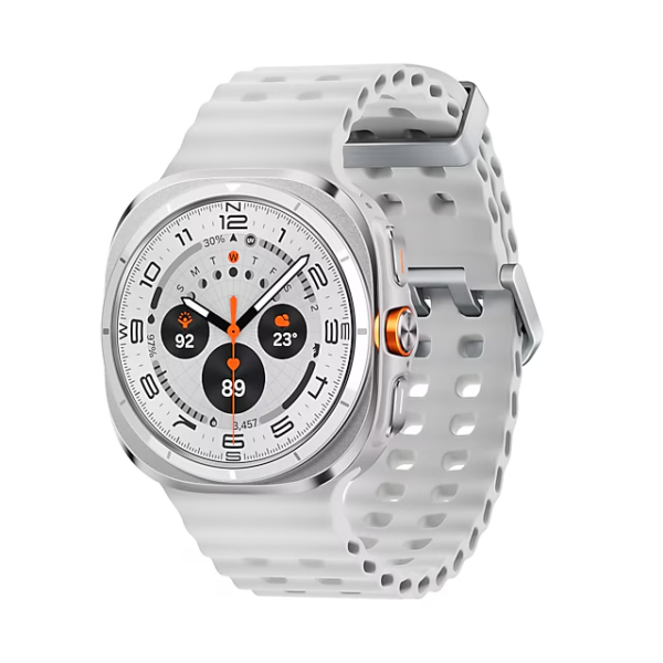 Samsung Galaxy Ultra GPS+LTE 47mm Smartwatch with Heart Rate-Titanium White
