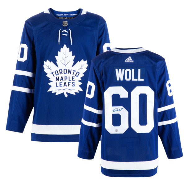 AJ Sports Joseph Woll Autographed Toronto Maple Leafs Blue adidas Jersey