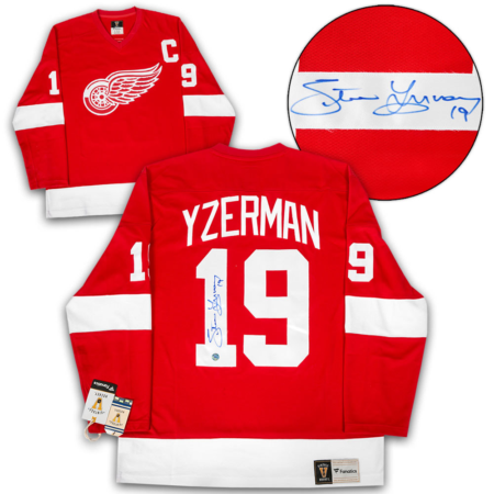 AJ Sports Steve Yzerman Detroit Red Wings Signed Retro Fanatics Jersey